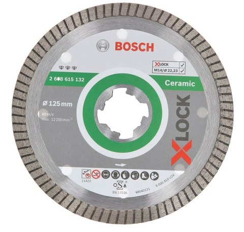 TARCZA DIAMENTOWA CERAMIC EXTRACLEAN TURBO 125*1.4 X-LOCK BOSCH TARCZA DIAMENTOWA CERAMIC EXTRACLEAN TURBO 125*1.4 X-LOCK BOSCH