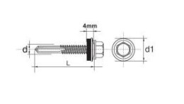 WKRĘT SAMOWIERTNY IMPAX Z EPDM #12MM RAL9003 5.5*32MM UN