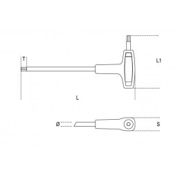 KLUCZ TRZPIENIOWY KĄTOWY PROFIL TORX T50 BETA