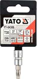 KLUCZ TRZPIENIOWY TORX 1/4'' T30 37MM YATO