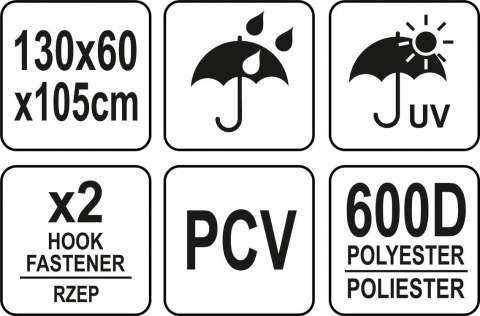 POKROWIEC NA GRILLA 130*60*105CM YATO POKROWIEC NA GRILLA 130*60*105CM YATO
