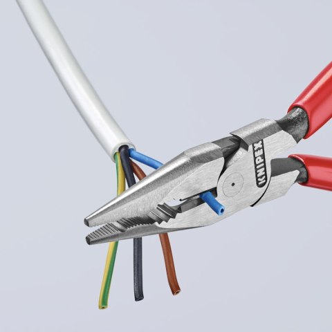 SZCZYPCE UNIWERSALNE Z OSTRO ZAKOŃCZONYMI SZCZĘKAMI PCV 145M KNIPEX SZCZYPCE UNIWERSALNE Z OSTRO ZAKOŃCZONYMI SZCZĘKAMI PCV 145M KNIPEX