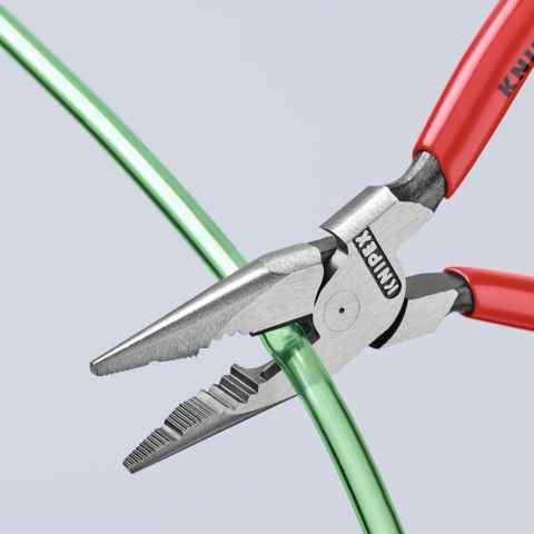 SZCZYPCE UNIWERSALNE Z OSTRO ZAKOŃCZONYMI SZCZĘKAMI PCV 145M KNIPEX SZCZYPCE UNIWERSALNE Z OSTRO ZAKOŃCZONYMI SZCZĘKAMI PCV 145M KNIPEX