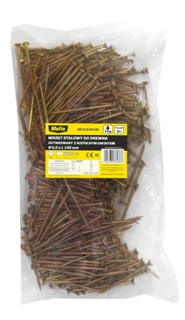 WKRĘT DO DREWNA OCYNK ŻÓŁTY 4.5*50MM GWINT NIEPEŁNY MC FIX