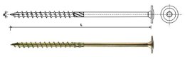 WKRĘT DO DREWNA Z KOŁNIERZEM NA TORX OCYNK ŻÓŁTY 6*30MM T30 UN