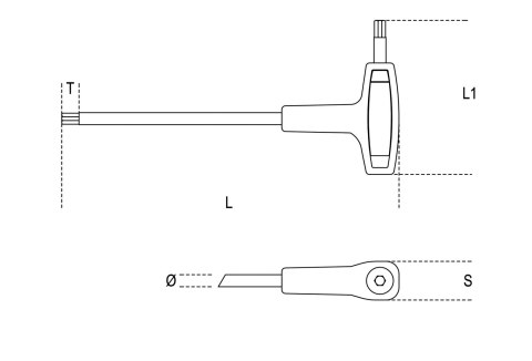 KLUCZ TRZPIENIOWY KĄTOWY 4.5MM BETA KLUCZ TRZPIENIOWY KĄTOWY 4.5MM BETA