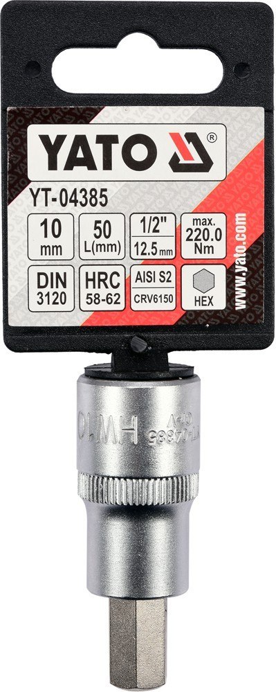 KLUCZ TRZPIENIOWY L55MM HEX 1/2' 10MM YATO KLUCZ TRZPIENIOWY L55MM HEX 1/2' 10MM YATO