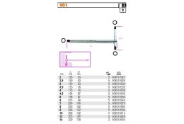 KLUCZ TRZPIENIOWY TYPU T 5MM BETA