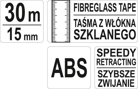 MIARA STALOWA GEODEZYJNA 30M Z WŁÓKNA SZKLANEGO YATO MIARA STALOWA GEODEZYJNA 30M Z WŁÓKNA SZKLANEGO YATO