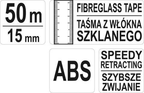 MIARA STALOWA GEODEZYJNA 50M Z WŁÓKNA SZKLANEGO YATO MIARA STALOWA GEODEZYJNA 50M Z WŁÓKNA SZKLANEGO YATO