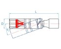 NASADKA DO ŚWIEC 3/8'' 16MM*162MM 12-KĄTNA,METALOWY KLIPS KING TONY