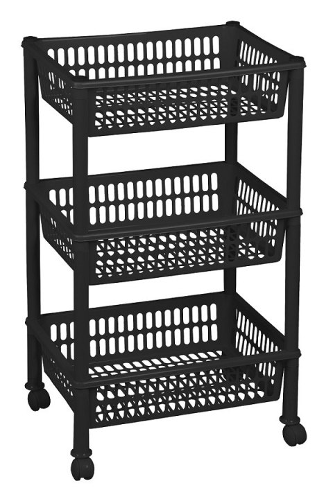 REGAŁ, STOJAK TROLLEY JUMBO ECO, CZARNY UN REGAŁ, STOJAK TROLLEY JUMBO ECO, CZARNY UN