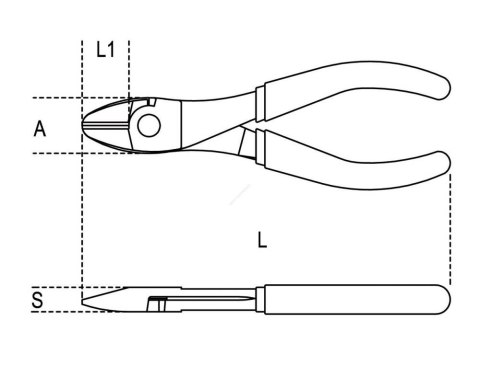 SZCZYPCE TNĄCE BOCZNE WZMOCNIONE Q-TY 160MM BETA SZCZYPCE TNĄCE BOCZNE WZMOCNIONE Q-TY 160MM BETA