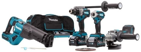 ZESTAW COMBO 40V XGT DF001G+TD001G+GA005G+JR001G 2*4.0AH TOR MAKITA ZESTAW COMBO 40V XGT DF001G+TD001G+GA005G+JR001G 2*4.0AH TOR MAKITA