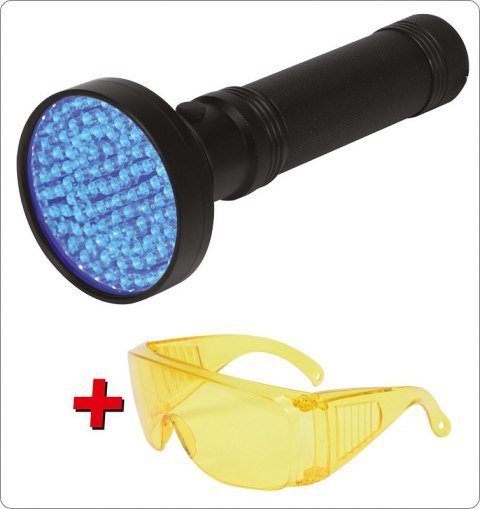 ZESTAW LATARKA UV 100 LED I OKULARY YATO ZESTAW LATARKA UV 100 LED I OKULARY YATO