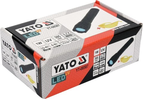 ZESTAW LATARKA UV AKUMULATOROWA 1W + OKULARY YATO ZESTAW LATARKA UV AKUMULATOROWA 1W + OKULARY YATO