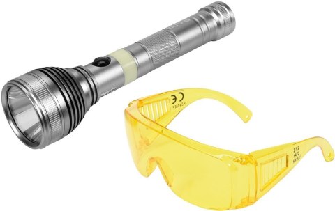 ZESTAW LATARKA UV AKUMULATOROWA 3W + OKULARY YATO ZESTAW LATARKA UV AKUMULATOROWA 3W + OKULARY YATO