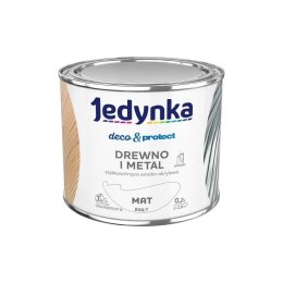 JEDYNKA DECO&PROTECT DREWNO I METAL MAT BIAŁY 0,2L JEDYNKA