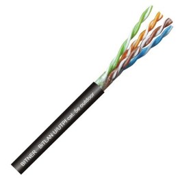 KABEL TELEINFORMATYCZNY EKRA U/UTPF 4X2X0,5MM2 ŻELOWY CZARNY UN