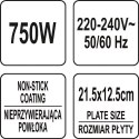 OPIEKACZ 750W, PŁYTA GRILLOWA LUND