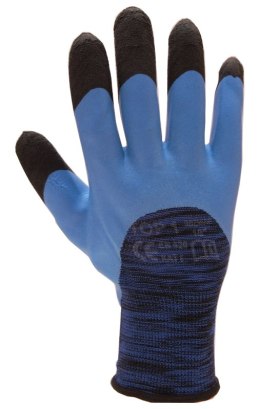 RĘKAWICE OCHRONNE, SPIENIONY LATEX SUPER TECH BLUE FIX R.9 UN