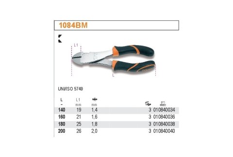 SZCZYPCE TNĄCE BOCZNE WZMOCNIONE 160MM BETA SZCZYPCE TNĄCE BOCZNE WZMOCNIONE 160MM BETA