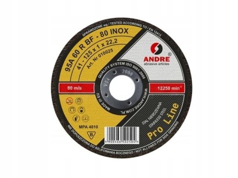 TARCZA PŁASKA T1A 300*3.0*32 30RBF 80 INOX ANDRE TARCZA PŁASKA T1A 300*3.0*32 30RBF 80 INOX ANDRE