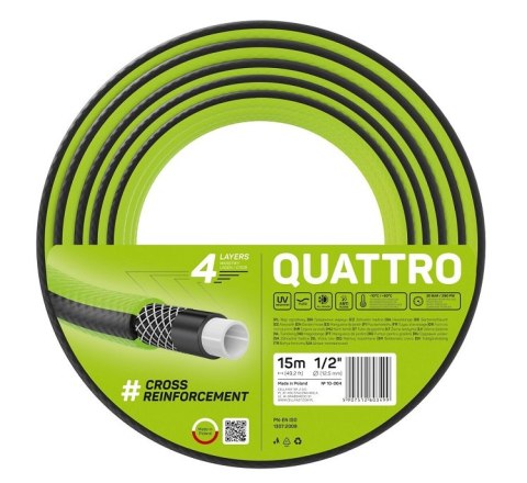 WĄŻ OGRODOWY QUATTRO 1/2'' 15M CELL-FAST WĄŻ OGRODOWY QUATTRO 1/2'' 15M CELL-FAST