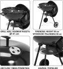 GRILL WĘGLOWY OKRĄGŁY Z POKRYWĄ 41CM LUND