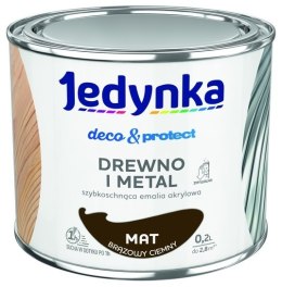 JEDYNKA DECO&PROTECT DREWNO I METAL MAT BRĄZOWY 0,2L JEDYNKA