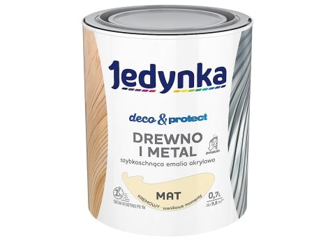 JEDYNKA DECO&PROTECT DREWNO I METAL MAT KREMOWY 0,7L JEDYNKA JEDYNKA DECO&PROTECT DREWNO I METAL MAT KREMOWY 0,7L JEDYNKA