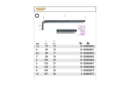 KLUCZ TRZPIENIOWY KULISTY 2.5MM BETA