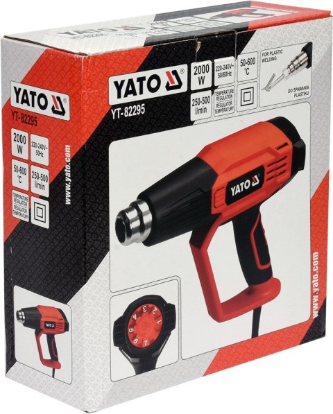OPALARKA 2000W 50~600°C, 3 BIEGI YATO OPALARKA 2000W 50~600°C, 3 BIEGI YATO