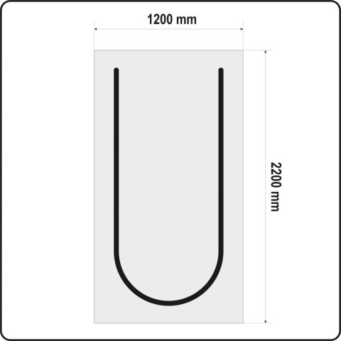 OSŁONA PRZECIWPYŁOWA DO DRZWI TYP U 220 X 120 CM YATO OSŁONA PRZECIWPYŁOWA DO DRZWI TYP U 220 X 120 CM YATO