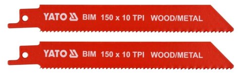 BRZESZCZOTY DO METALU I DREWNA BIM 150MM 10TPI 2SZT YATO