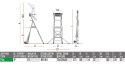 DRABINA/PODEST ROBOCZY PL4 96CM 4 STOPNI FARAONE