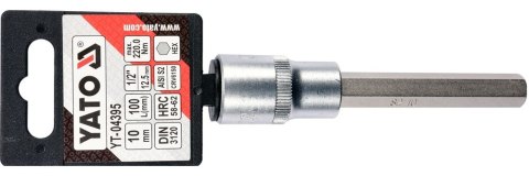KLUCZ TRZPIENIOWY 1/2''HEX 10MM L100MM YATO KLUCZ TRZPIENIOWY 1/2''HEX 10MM L100MM YATO