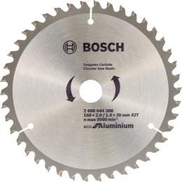TARCZA PILARSKA ECO ALU 160*2.0/1.4*20 42T BOSCH