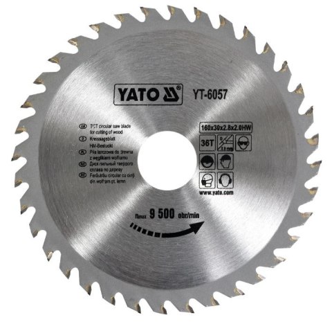 TARCZA WIDIOWA 160*36T*30MM YATO TARCZA WIDIOWA 160*36T*30MM YATO