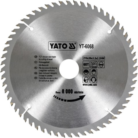 TARCZA WIDIOWA 210*60*30MM YATO TARCZA WIDIOWA 210*60*30MM YATO
