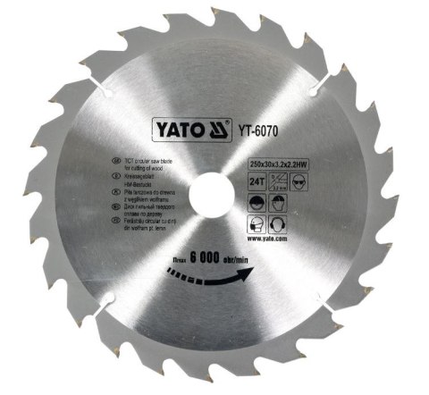 TARCZA WIDIOWA 250*24T*30MM YATO TARCZA WIDIOWA 250*24T*30MM YATO