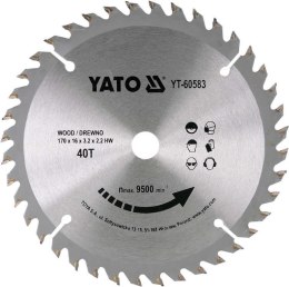 TARCZA WIDIOWA DO DREWNA 170*40T*16MM YATO