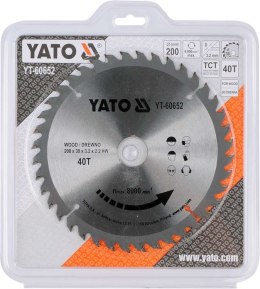 TARCZA WIDIOWA DO DREWNA 200*40T*30MM YATO