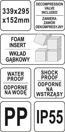 WALIZKA NARZĘDZIOWA HERMET 339*295*152MM YATO WALIZKA NARZĘDZIOWA HERMET 339*295*152MM YATO