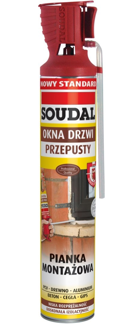 PIANKA MONTAŻOWA WĘŻYKOWA SOUDAL GENIUS GUN 500ML PIANKA MONTAŻOWA WĘŻYKOWA SOUDAL GENIUS GUN 500ML