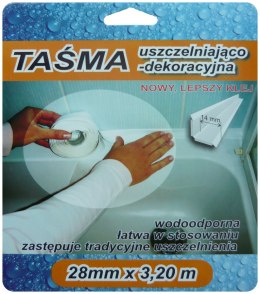 TAŚMA WYKOŃCZENIOWA 28MM BIAŁA