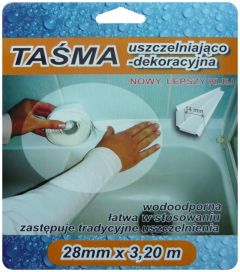 TAŚMA WYKOŃCZENIOWA 28MM BIAŁA TAŚMA WYKOŃCZENIOWA 28MM BIAŁA