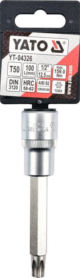 KLUCZ TRZPIENIOWY TORX 1/2'' T50 100MM YATO