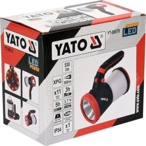LATARKA WIELOFUNKCYJNA 3W1 530LM YATO LATARKA WIELOFUNKCYJNA 3W1 530LM YATO