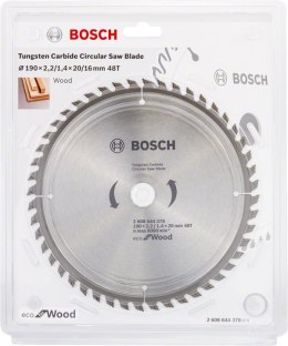 TARCZA PILARSKA ECO OP WO 190*2.2/1.4*20 BOSCH